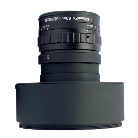 Hikrobot 60mm，F4.0，Image Size φ64mm，Recommended Magnification 0.067~0.2X，M72 Mount MVL-LF6040M-0168V-M72